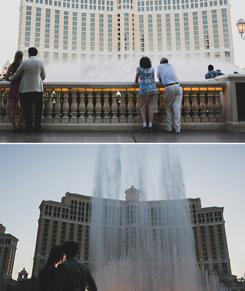 las vegas bellagio fountains engagement