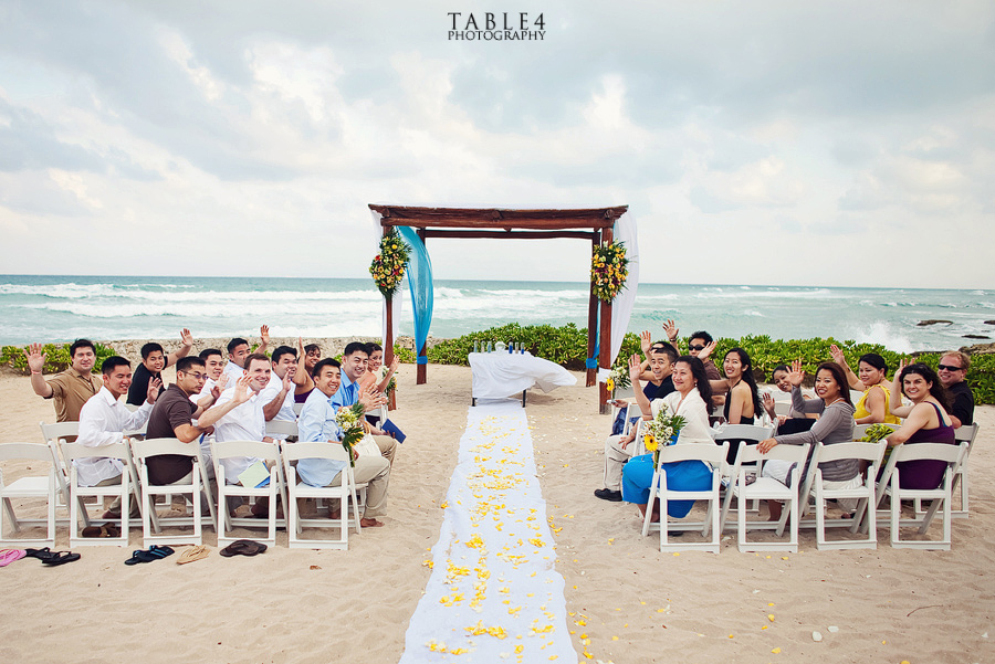 destination wedding in cancun, MX, riviera maya beach wedding