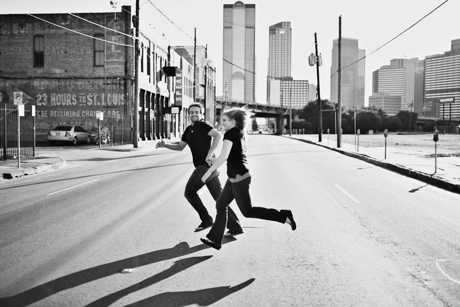deep ellum engagement session images, fun engagement pictures in dallas, table4 photography