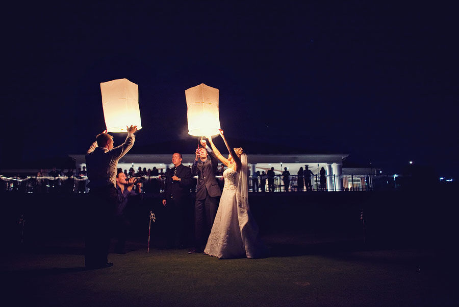 oakmont country club wedding images, chinese lanterns wedding photo