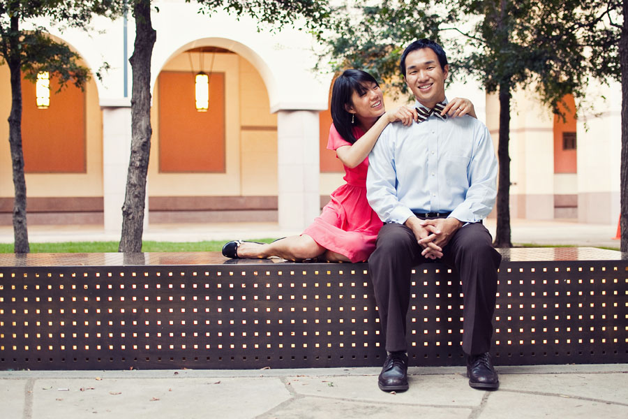 esther and jeff engagement session in austin texas, mueller austin engagement photos, university of texas at austin engagement photo