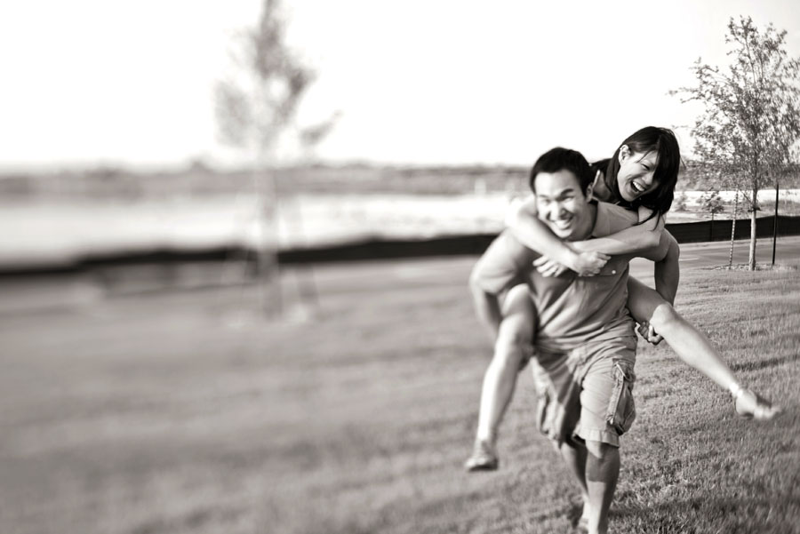 esther and jeff engagement session in austin texas, mueller austin engagement photos, university of texas at austin engagement photo