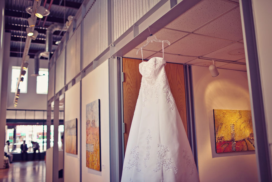 plano art centre wedding image