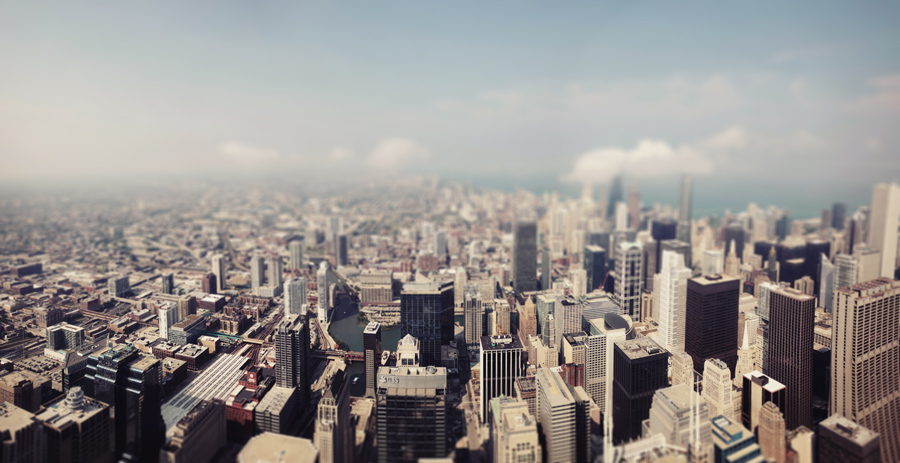 chicago skyline from sears tower image