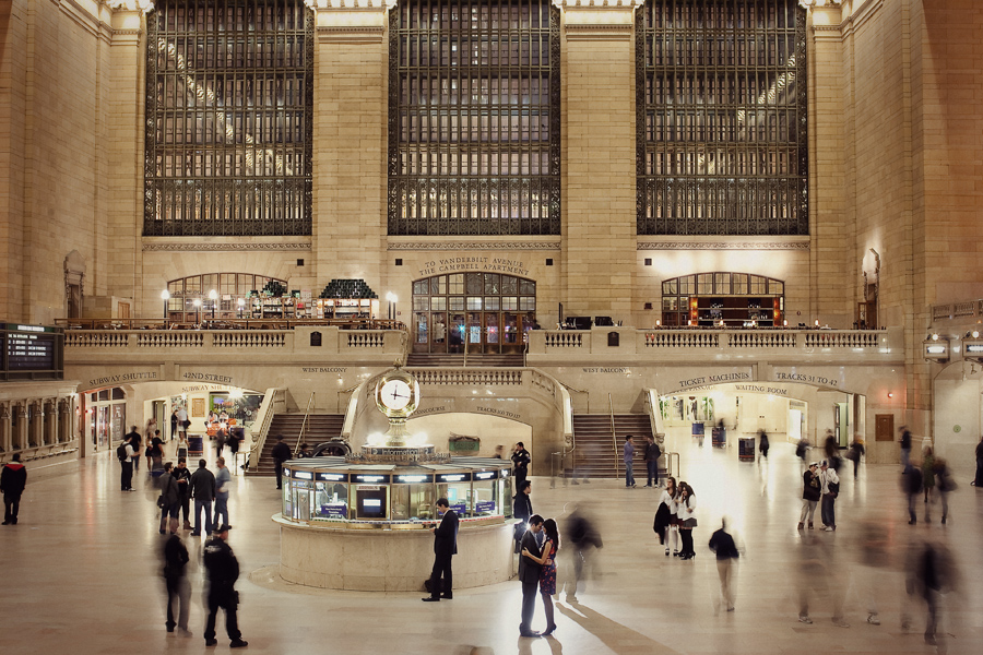 grand central station engagement photo