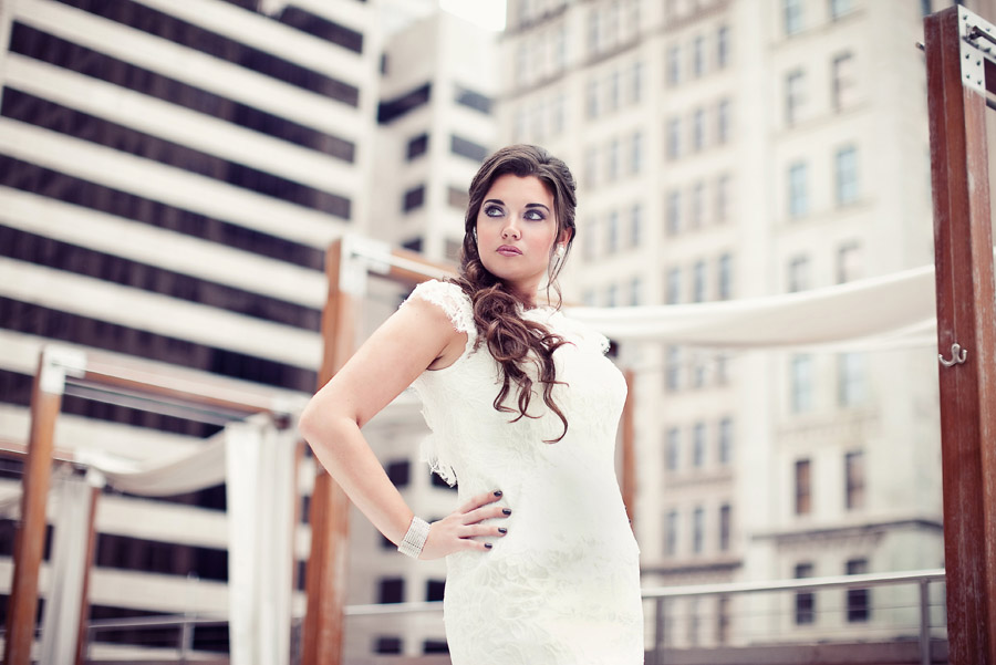 pm lounge rooftop pool deck bridal photo