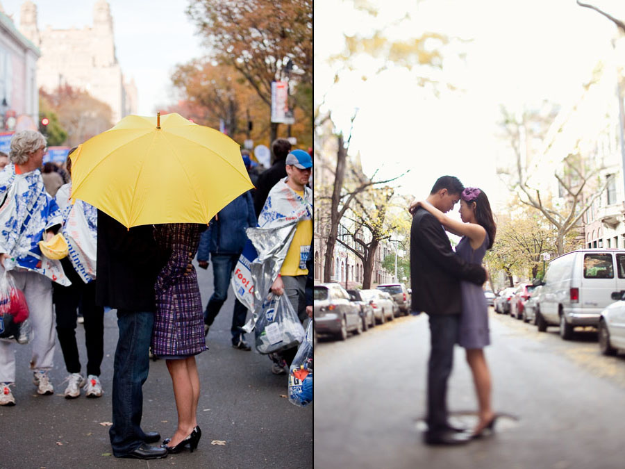 central park new york engagement photo