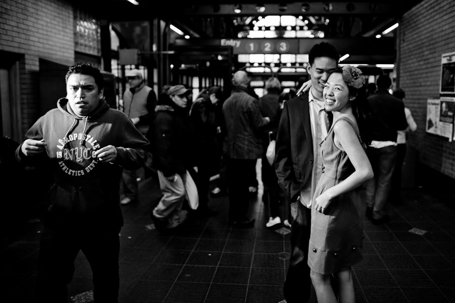 grand central station engagement photo