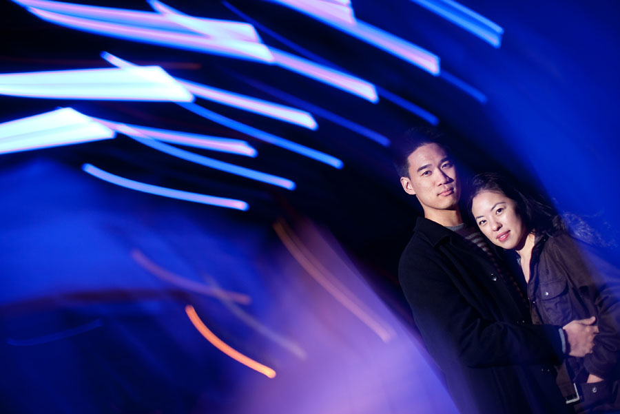 high line park engagement photo