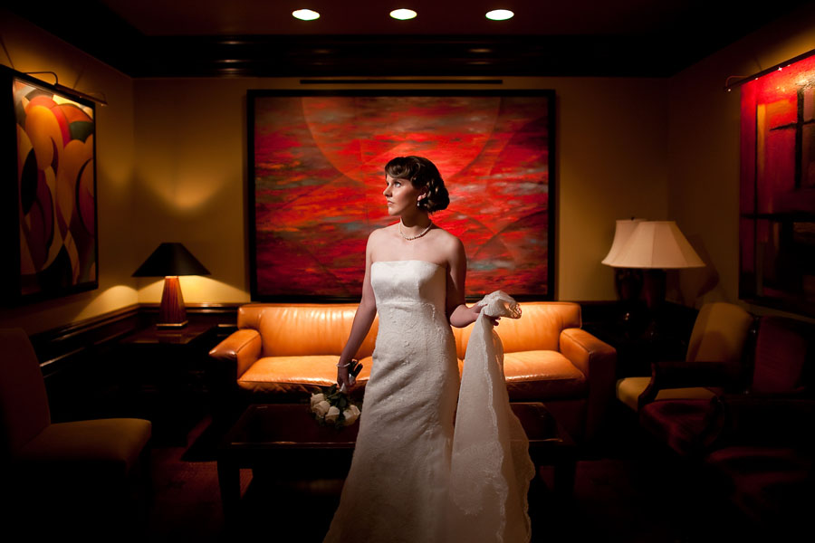 classy elegant bridal photo at houston's st. regis hotel photographed by wedding photographer table4 weddings
