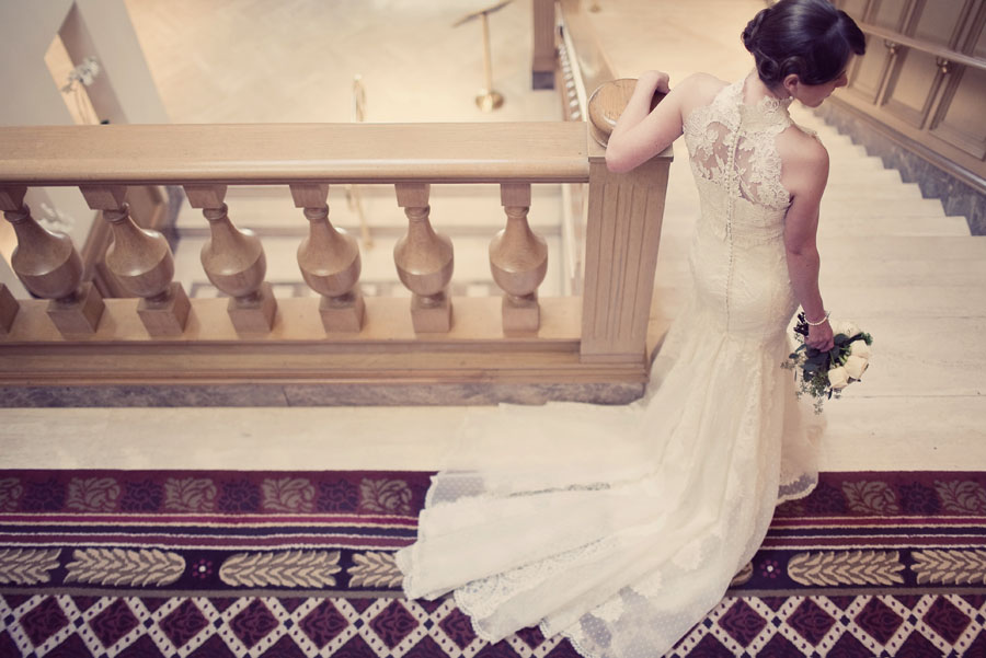 classy elegant bridal photo at houston's st. regis hotel photographed by wedding photographer table4 weddings