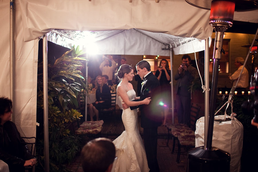 fun clever wedding reception at the daily review cafe in houston photographed by wedding photographer table4 weddings