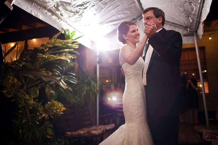 fun clever wedding reception at the daily review cafe in houston photographed by wedding photographer table4 weddings