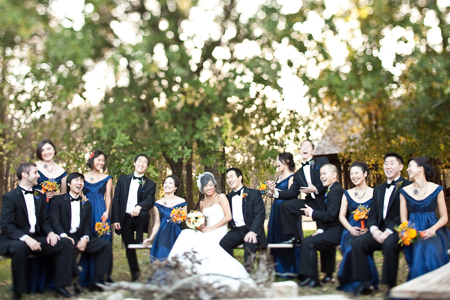 classic country outdoor wedding ceremony at texas old town kyle photographed by table4