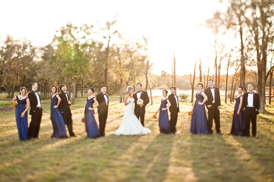 classic country outdoor wedding ceremony at texas old town kyle photographed by table4