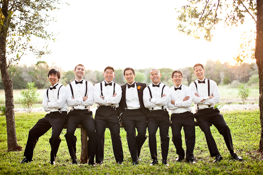 classic country outdoor wedding ceremony at texas old town kyle photographed by table4