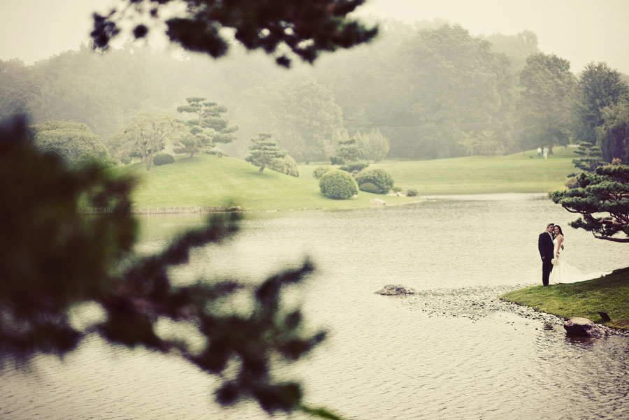 chicago botanic garden wedding photo