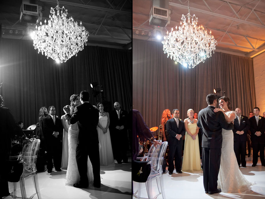 modern chic wedding reception at studios1019 dallas by table4 wedding photography