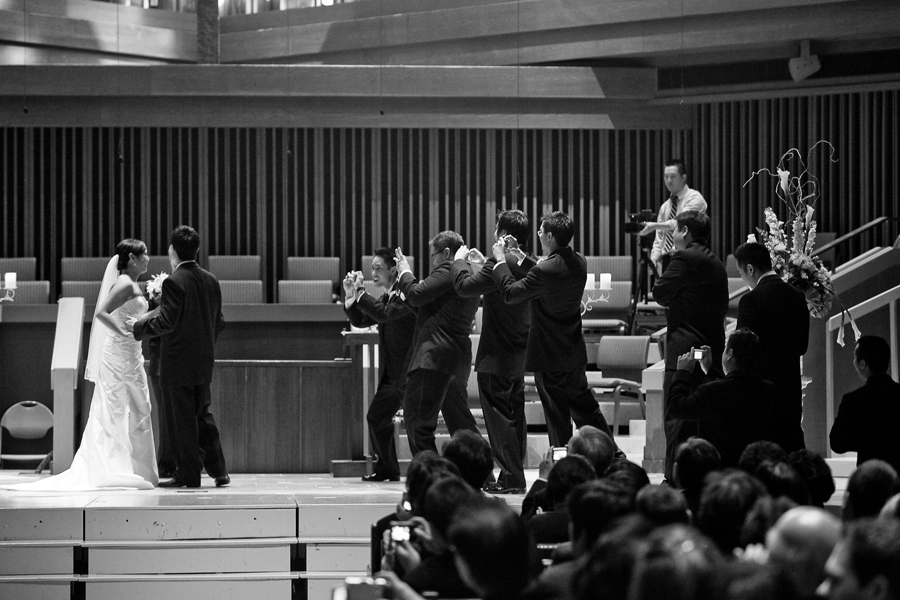 Simple Modern Wedding at Memorial Drive Presbyterian Church Houston Texas photographed by table4