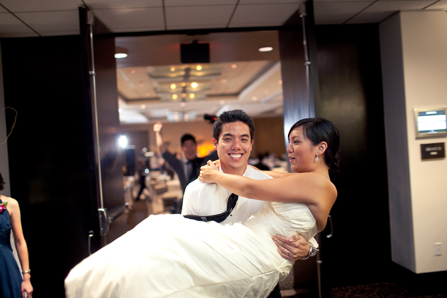 Simple Modern Wedding Reception at Hotel Derek Houston Texas photographed by table4