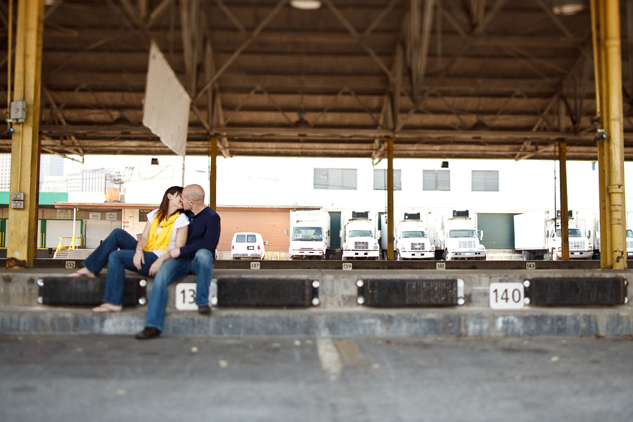 fun, sexy engagement photos in downtown dallas by dallas wedding photographer table4 weddings