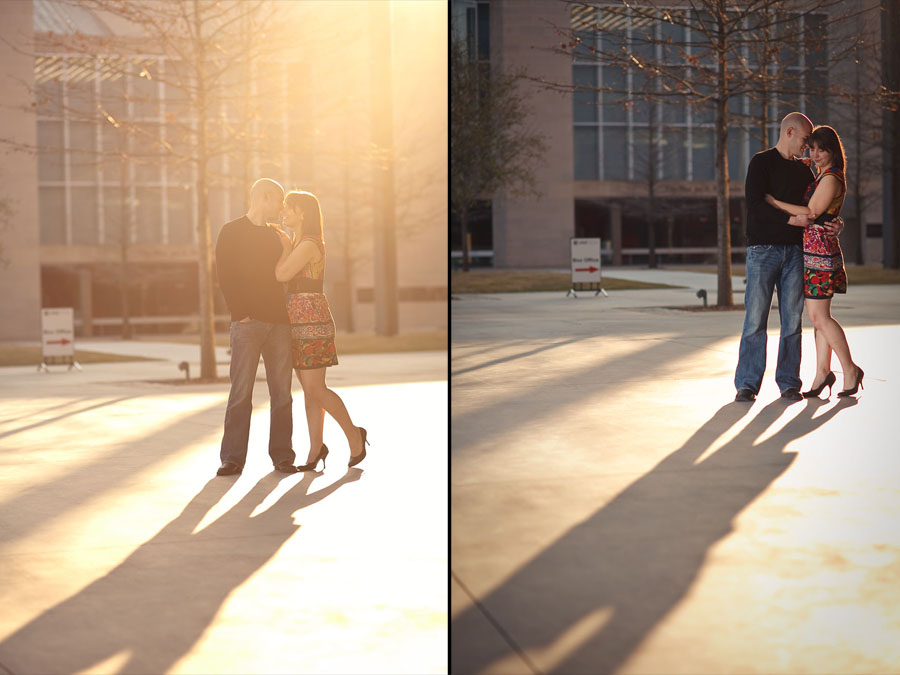 fun, sexy engagement photos in downtown dallas by dallas wedding photographer table4 weddings