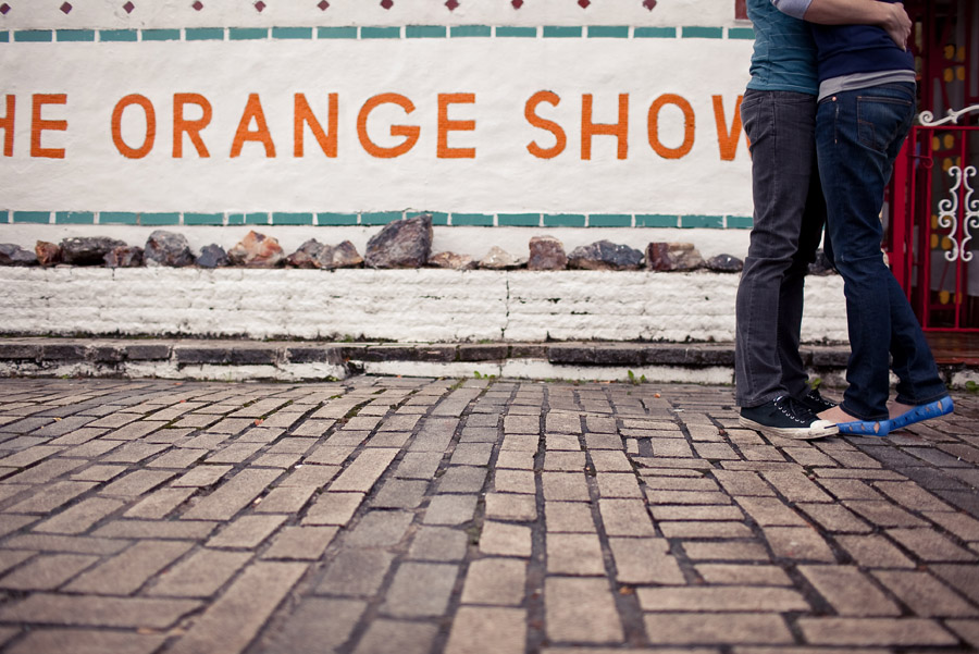 fun, chic engagement photos at the orange show houston by dallas wedding photographer table4