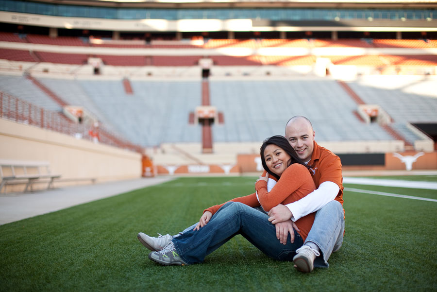 fun engagement photo at university of texas in austin by austin wedding photographer table4