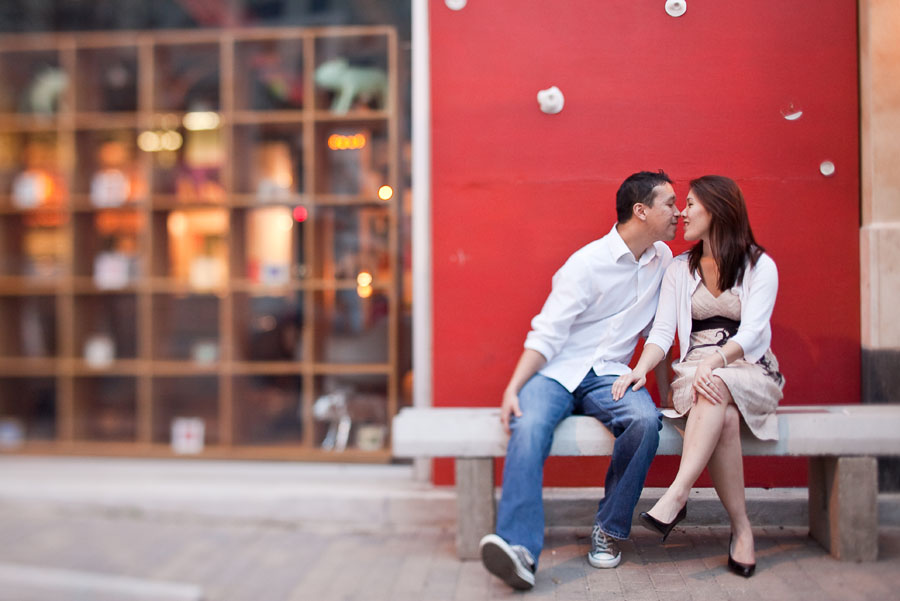 fun, funky engagement photos in austin on south congress by austin wedding photographer table4 weddings