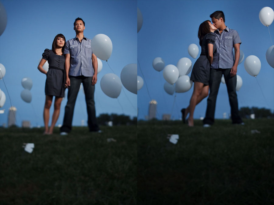 fun creative engagement session with balloons by dallas wedding photographer table4