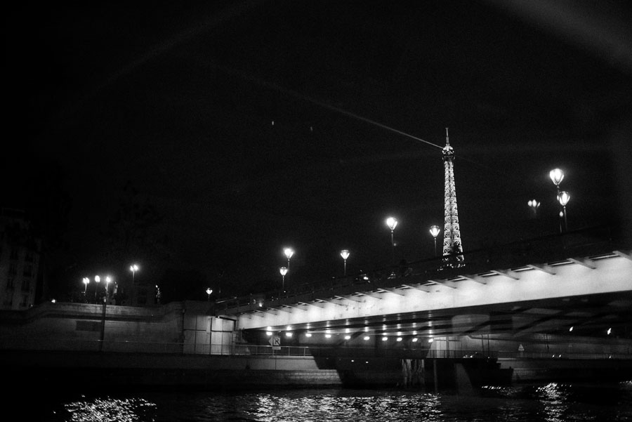 eiffel tower at night, seine river boat tour