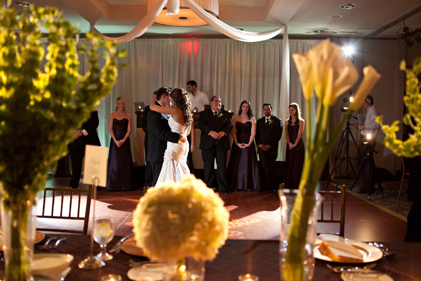 modern fun wedding reception photo at tower club dallas by wedding photographer table4