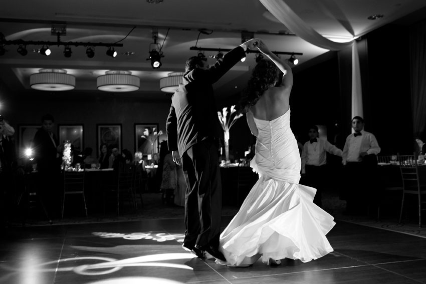modern fun wedding reception photo at tower club dallas by wedding photographer table4