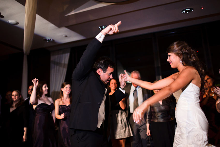 modern fun wedding reception photo at tower club dallas by wedding photographer table4