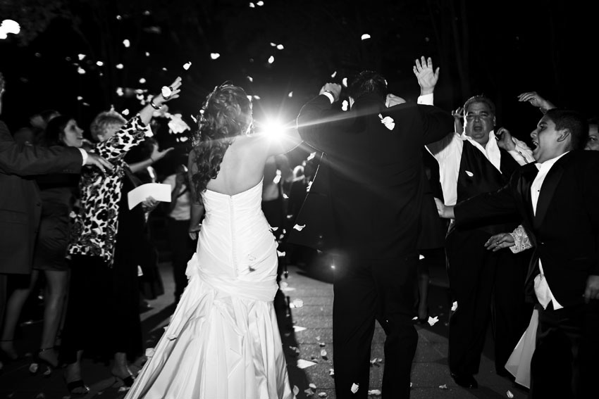 modern fun wedding reception photo at tower club dallas by wedding photographer table4