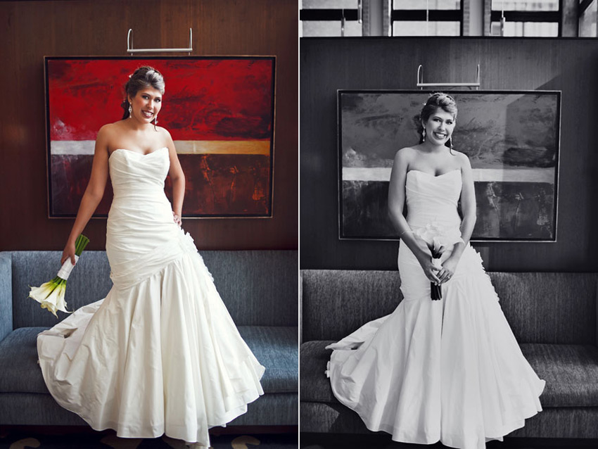 fresh, modern bridal portraits at luxurious dallas hotel palomar by table4 photography