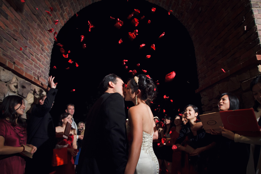 aliso viejo wedding exit to sparklers