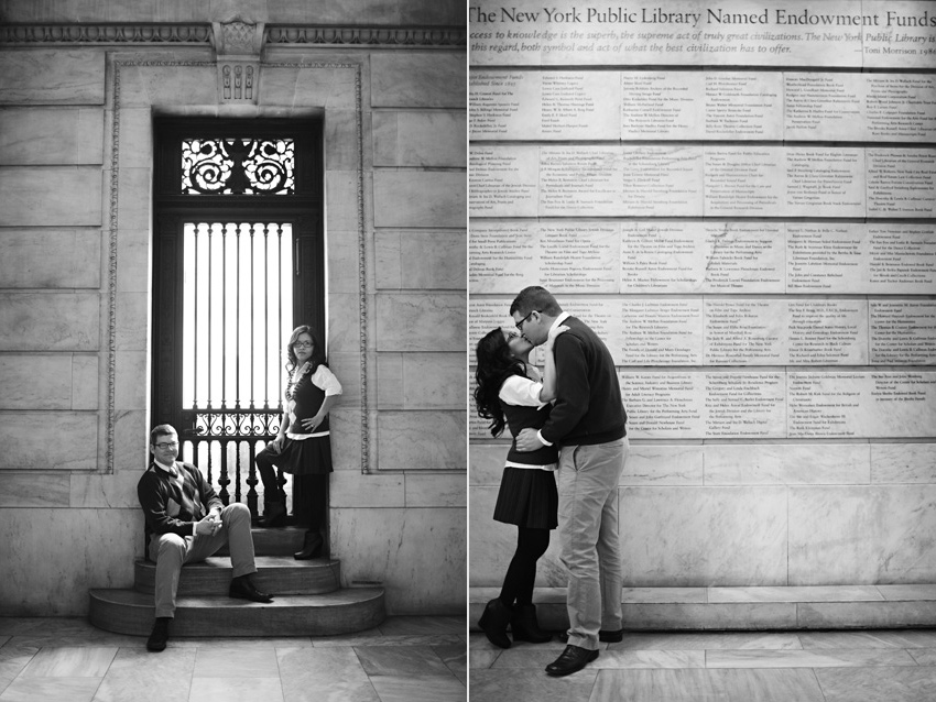 new york public library engagement session by destination engagement photographer table4