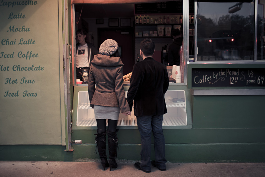 jo's coffee austin engagement photography