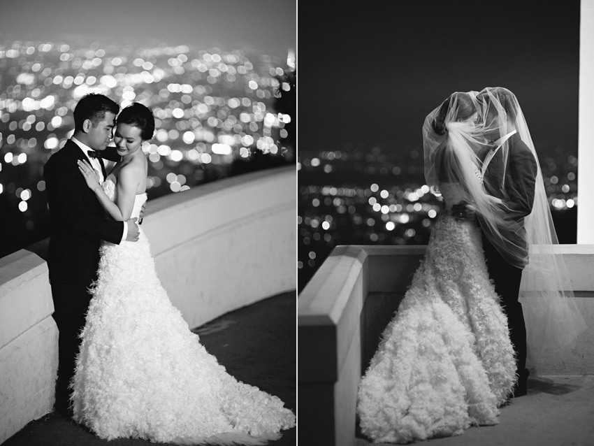 griffith observatory wedding photo