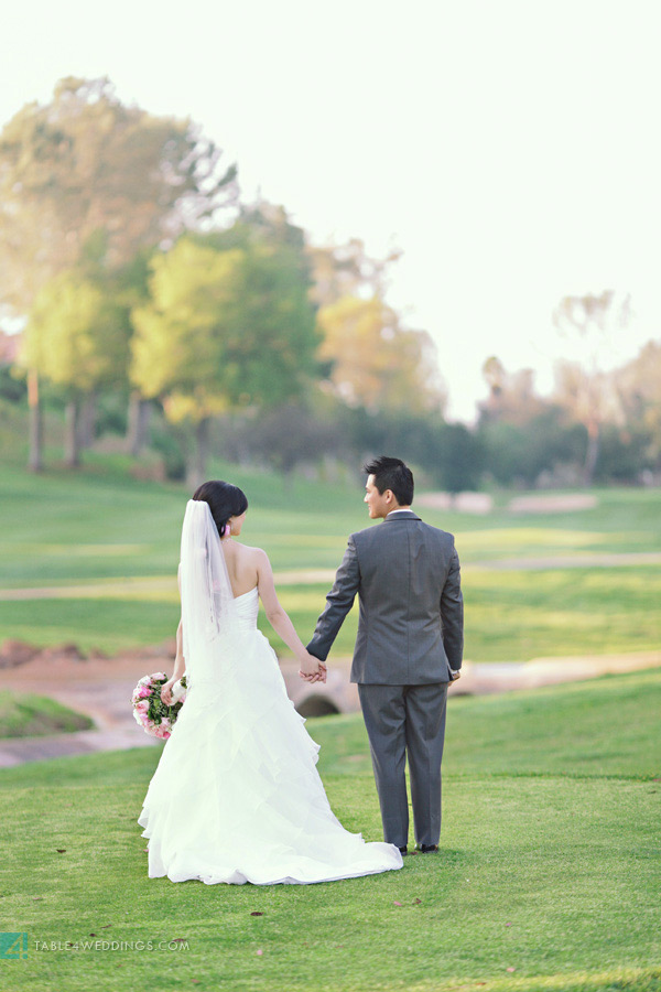 pretty bride and groom at rancho bernardo inn wedding san diego photographer