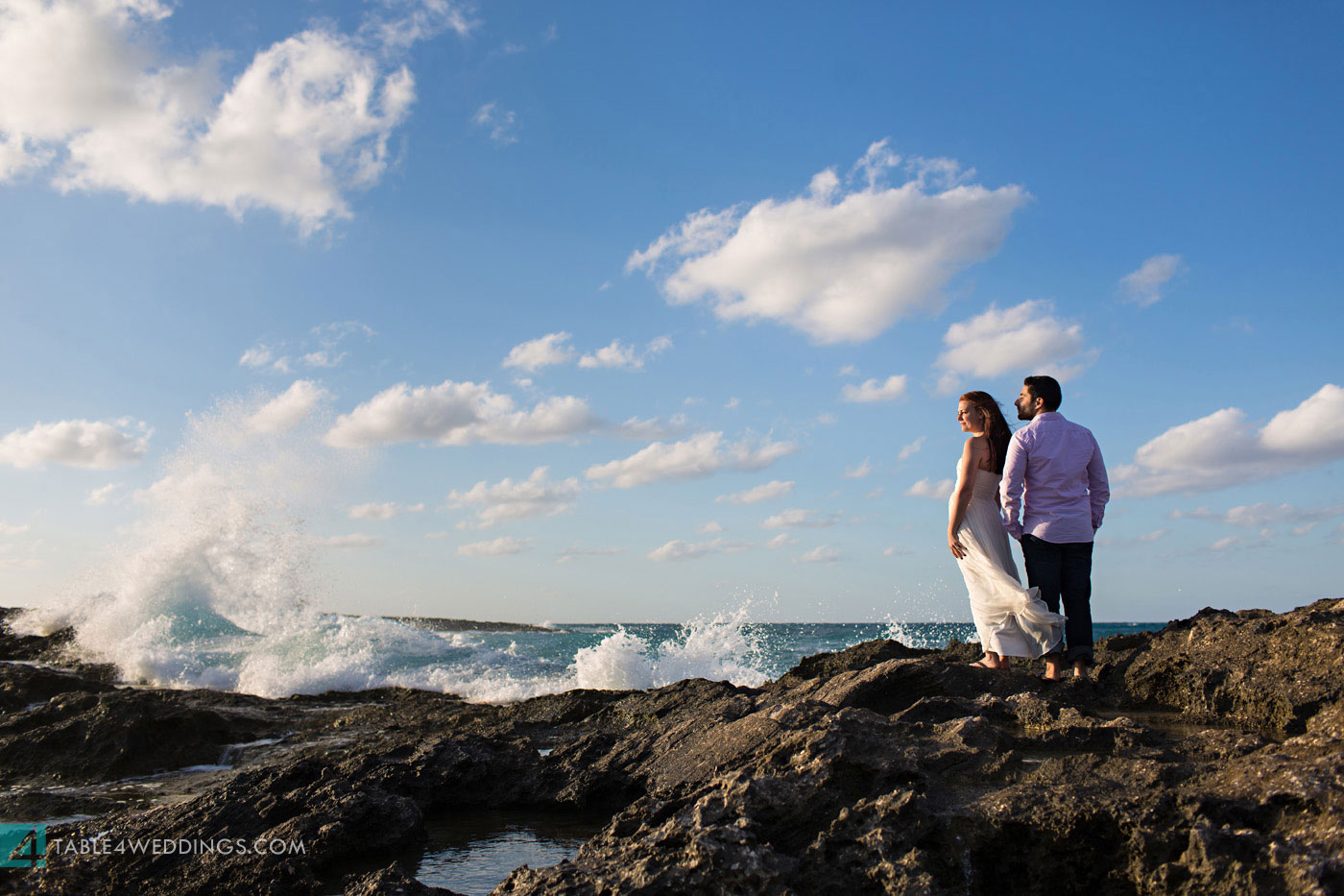 atlantis bahamas beach wedding during hurricane sandy