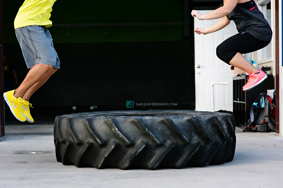 crossfit engagement photo deadlift