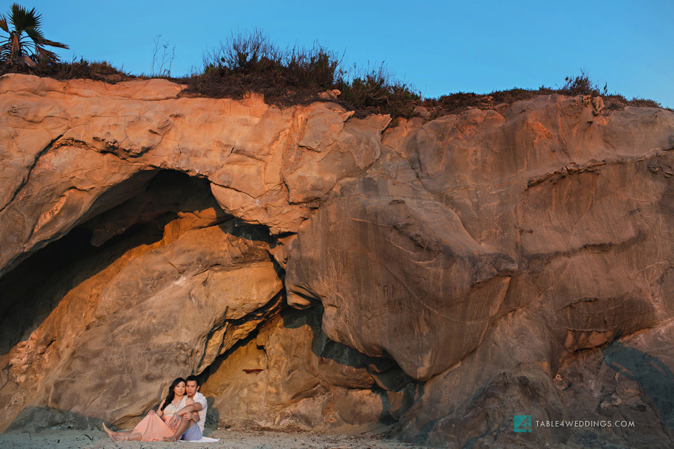 orange county beach engagement photography