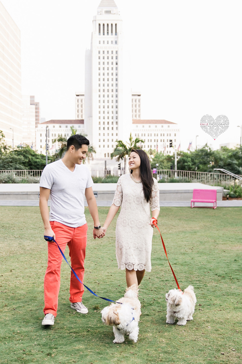 downtown los angeles grand park engagement session