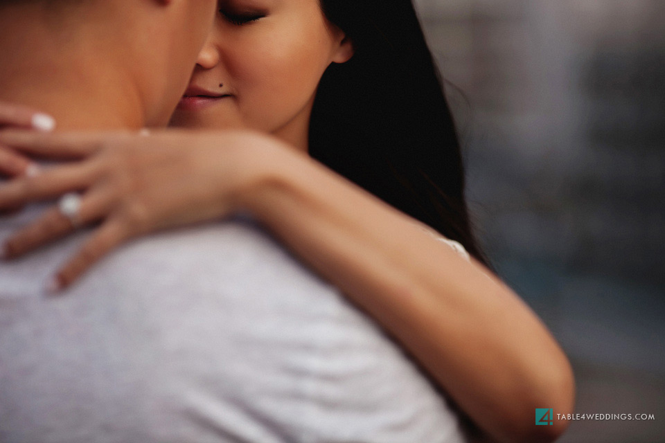 los angeles traffic downtown engagement photo