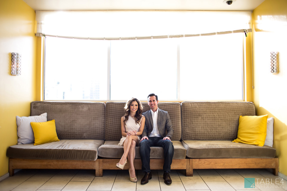 downtown la hotel wilshire engagement photos for janet and dustin