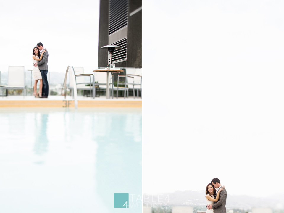 downtown la hotel wilshire engagement photos for janet and dustin
