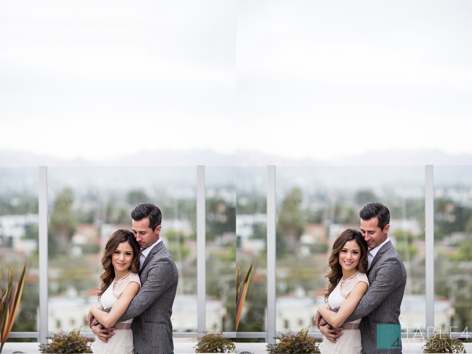 downtown la hotel wilshire engagement photos for janet and dustin