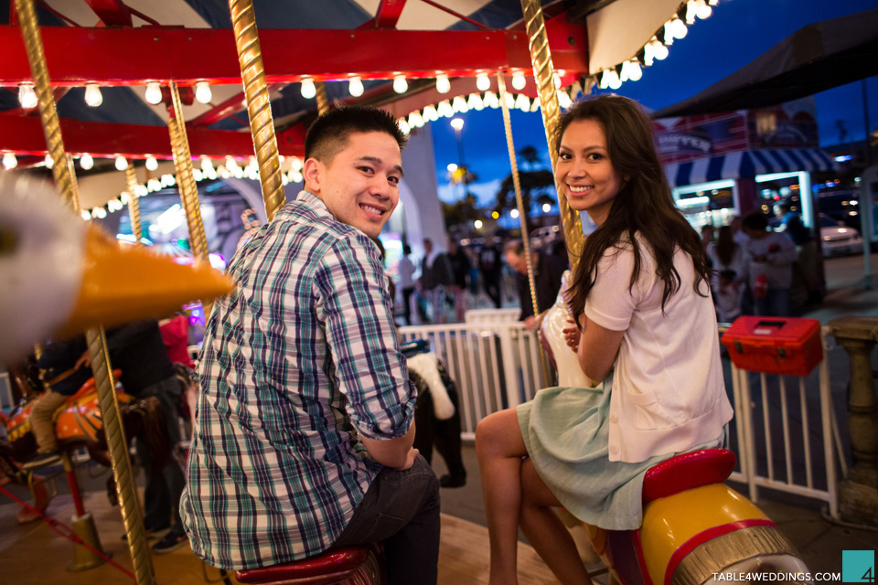 belmont park san diego carnival games engagement photo by wedding photographer jason huang table4 weddings